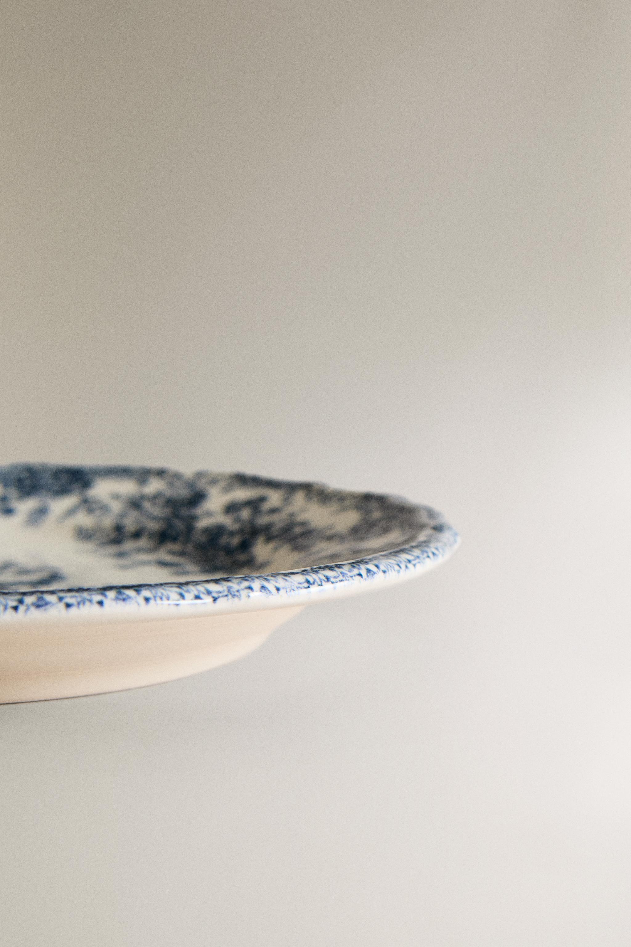 ASSIETTE À DESSERT FAÏENCE FLORALE